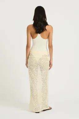 BENNI Ariel Maxi Dress Shell Cream Size 8 S Small for rent on The Volte - image 2