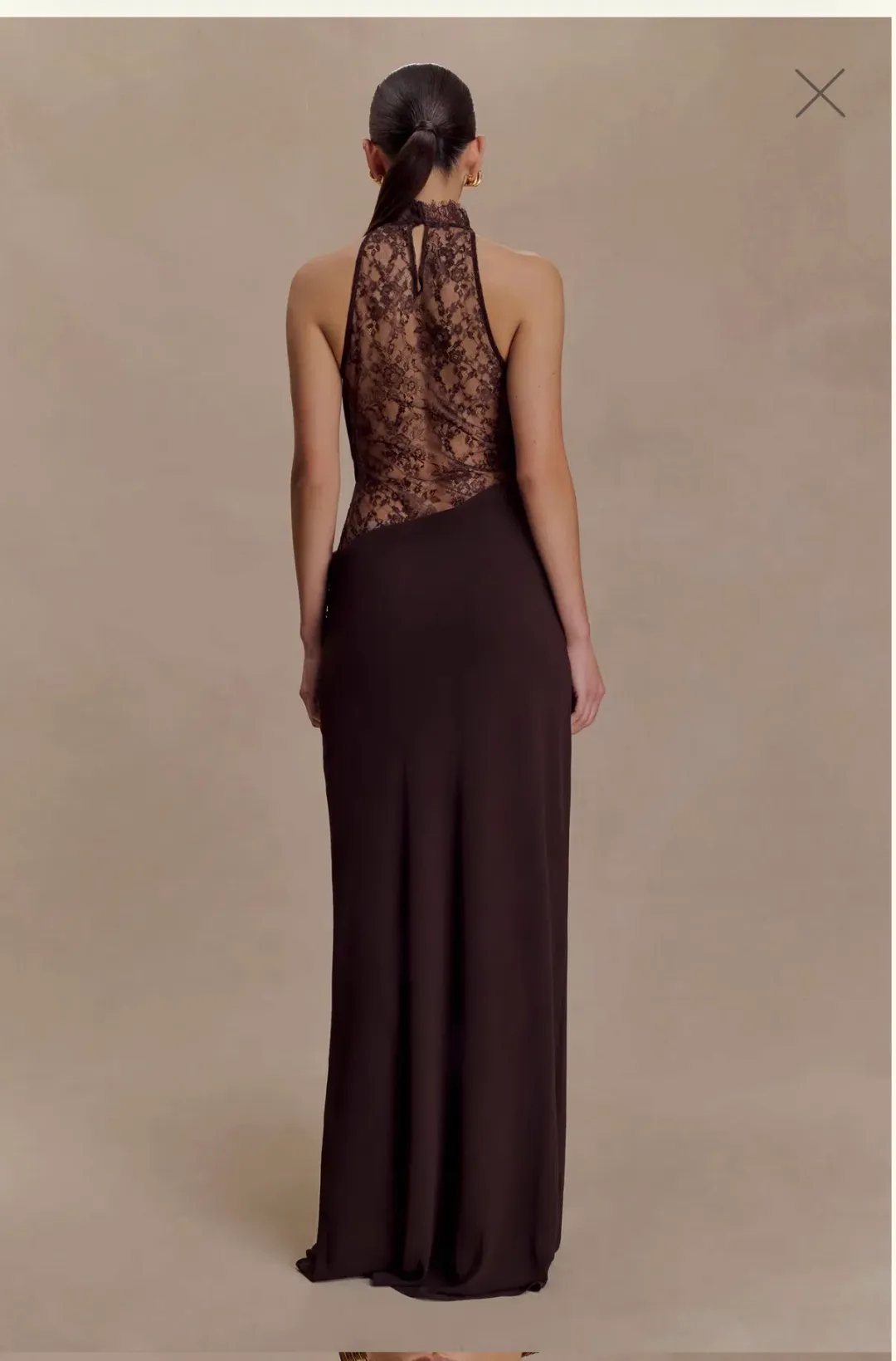 Arra dress in cacao brown  for rent on The Volte - main image