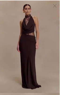 Arra dress in cacao brown  for rent on The Volte - image 1