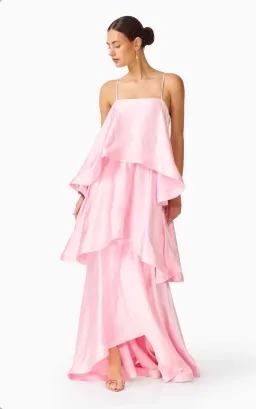 Elliatt Tilly Tiered Maxi Dress in Pale Pink Size S for rent on The Volte - image 2
