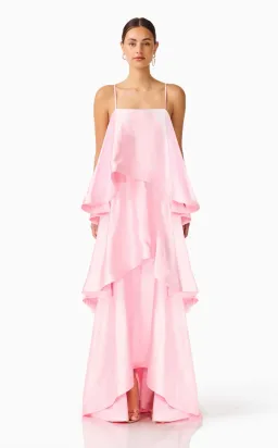 Elliatt Tilly Tiered Maxi Dress in Pale Pink Size S for rent on The Volte - image 1