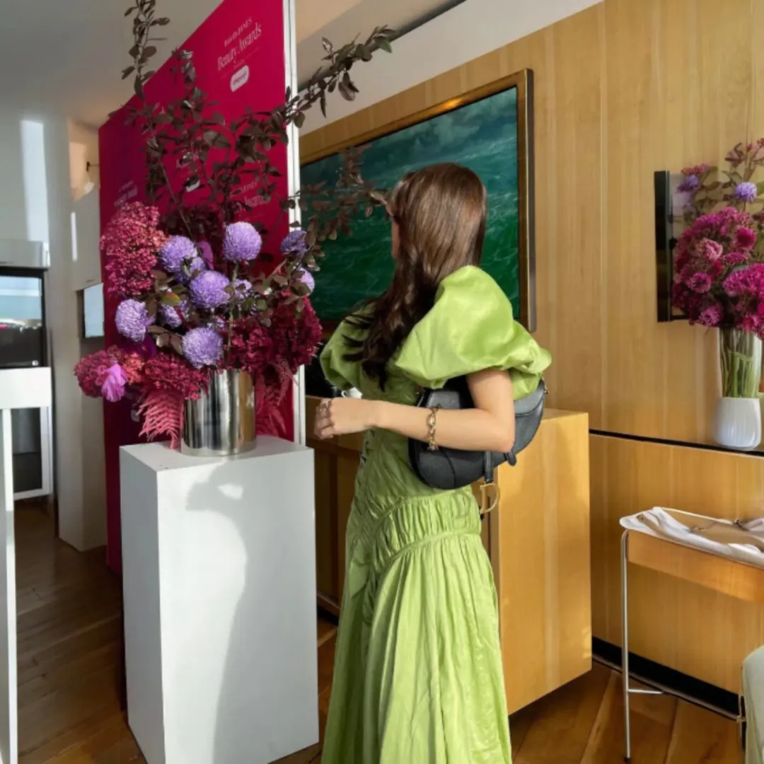 AJE Green Siren Midi Dress Size AU 8  for rent on The Volte - main image