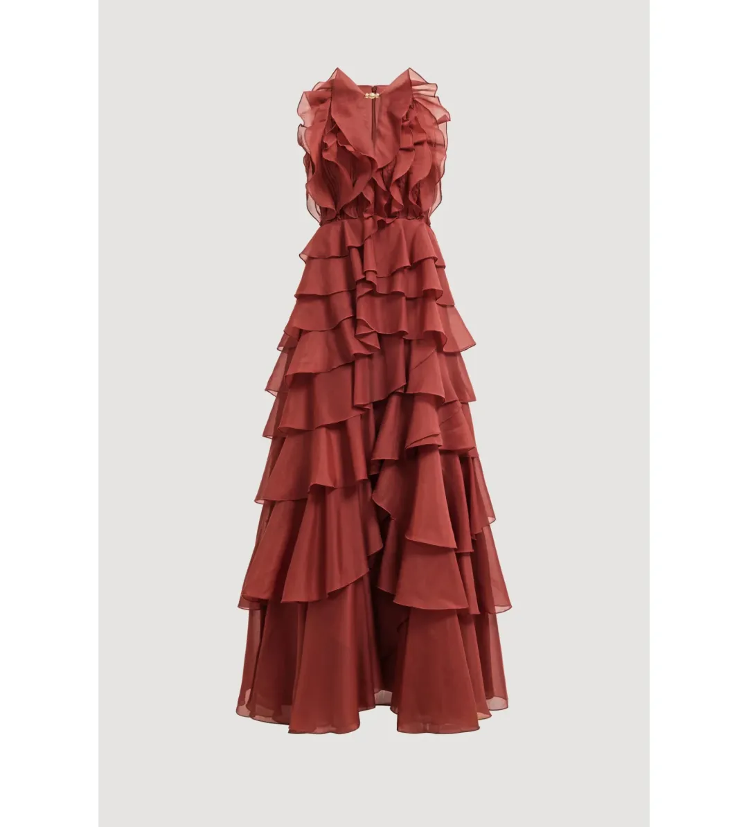 Aje Cleo Gown Rust Size 12 for rent on The Volte - main image