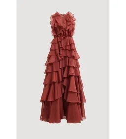 Aje Cleo Gown Rust Size 12 for rent on The Volte - image 5
