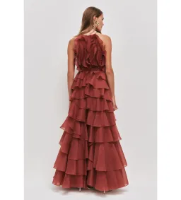 Aje Cleo Gown Rust Size 12 for rent on The Volte - image 4