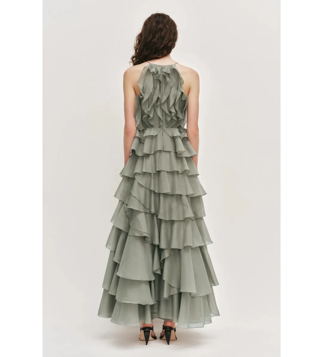 Aje Cleo Gown Moss Size 10 for rent on The Volte - main image