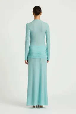 Benni Zuri Maxi Long Sleeve Dress Blue for rent on The Volte - image 3