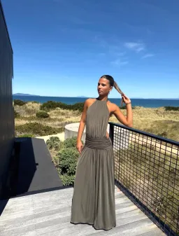 Arcina Ori - Santina Dress size small - Khaki  for rent on The Volte - image 1