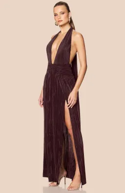 Nookie Desiree Halter Maxi Gown Mocha Size 8 for rent on The Volte - image 1