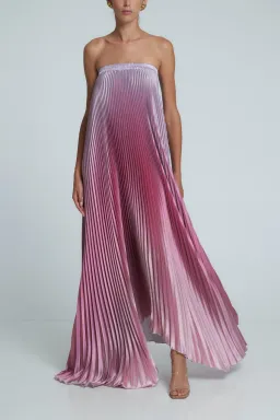 L'idee Bisous Strapless Gown Mauve Ombre Size 8 for rent on The Volte - image 1