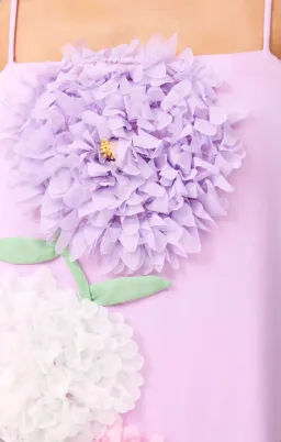 Elliatt Buttercup Embroidered Maxi Dress in Purple Size XS for rent on The Volte - image 3