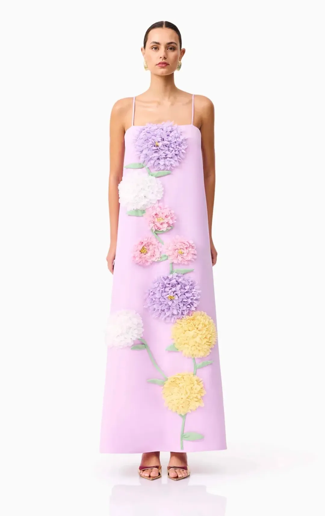 Elliatt Buttercup Embroidered Maxi Dress in Purple Size XS for rent on The Volte - main image