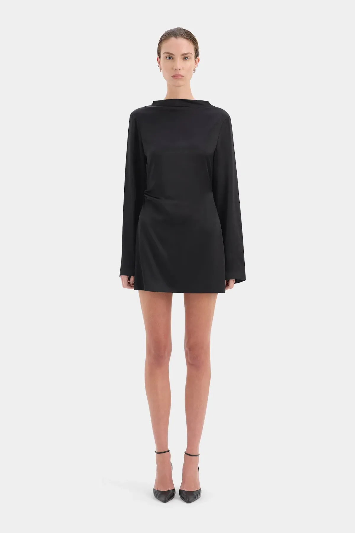 Sir the Label Yasmine Mini Dress in Black Size 3 / AU 12 for rent on The Volte - main image