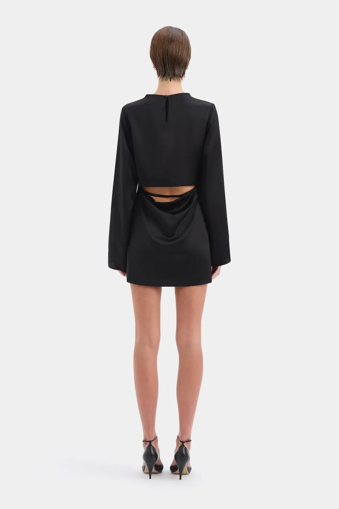 Sir the Label Yasmine Mini Dress in Black Size 3 / AU 12 for rent on The Volte - main image
