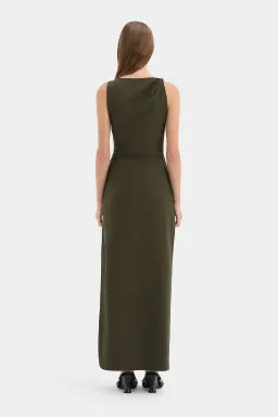 Sir the Label Sorel Maxi Dress in Dark Olive Size 3 / AU 12 for rent on The Volte - image 3