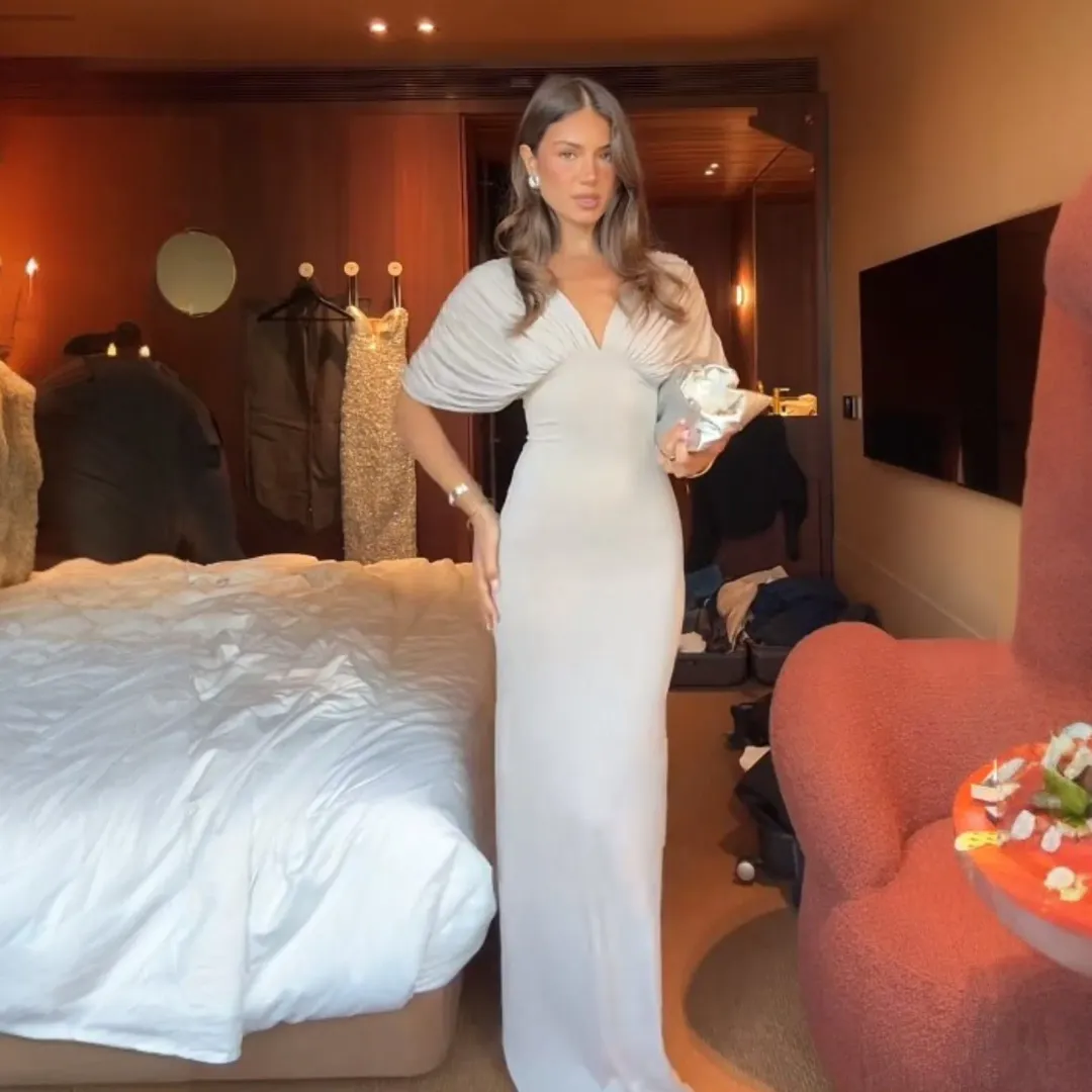 Ance Gria Neve Dress - Grey Size Large  for rent on The Volte - main image