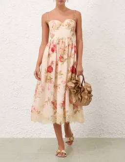 Zimmermann Roselight Picnic Midi Dress - size 1 for rent on The Volte - image 4