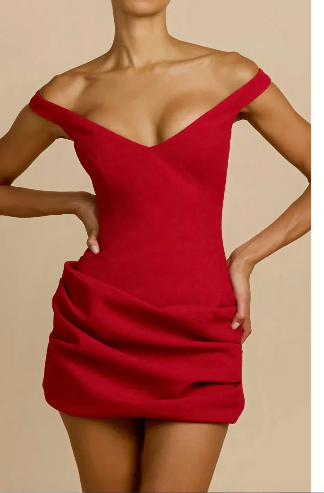 Avery Dress Red for rent on The Volte - main image