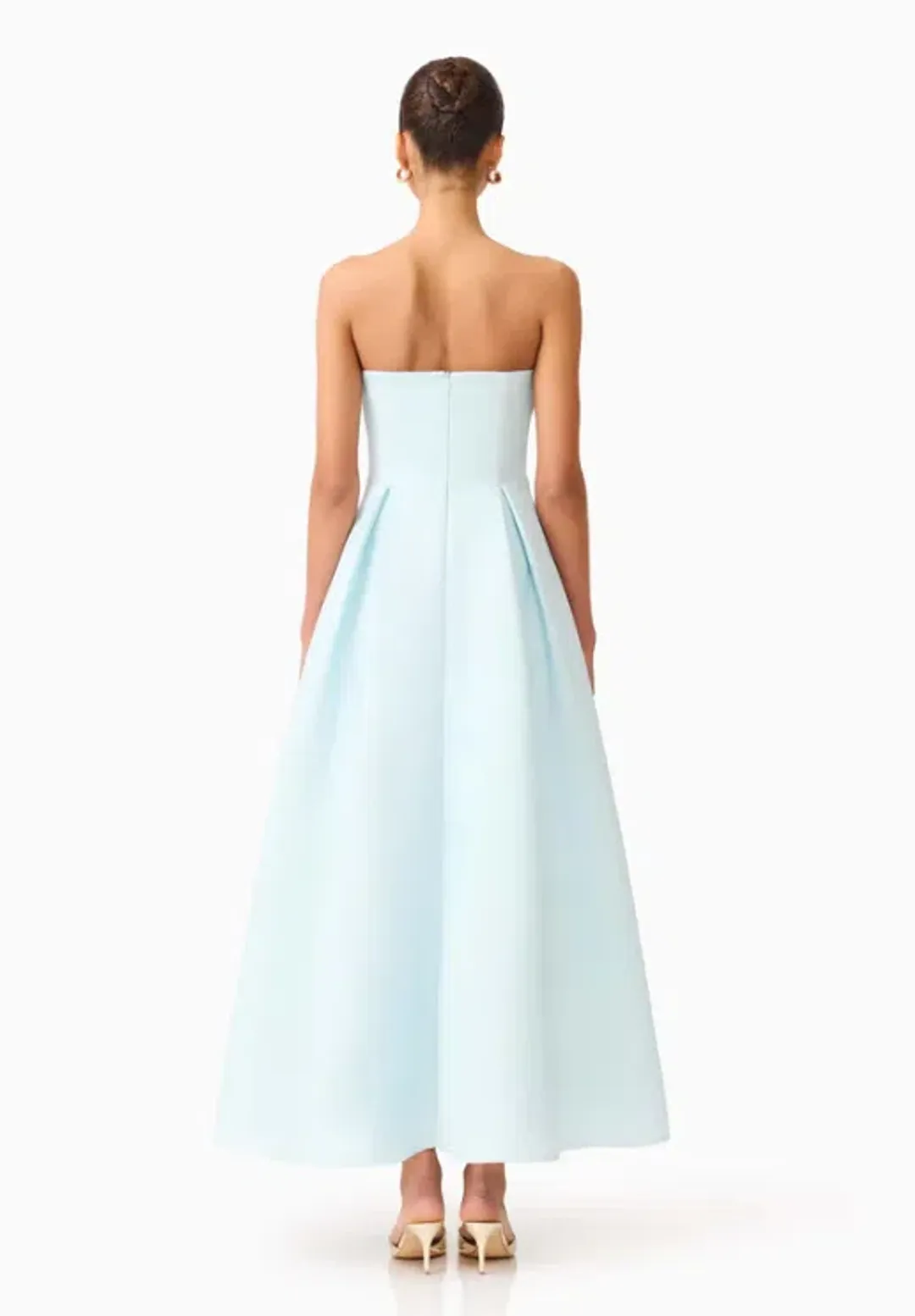Elliatt Harper Strapless Gown in Baby Blue Floral Size Small for rent on The Volte - main image