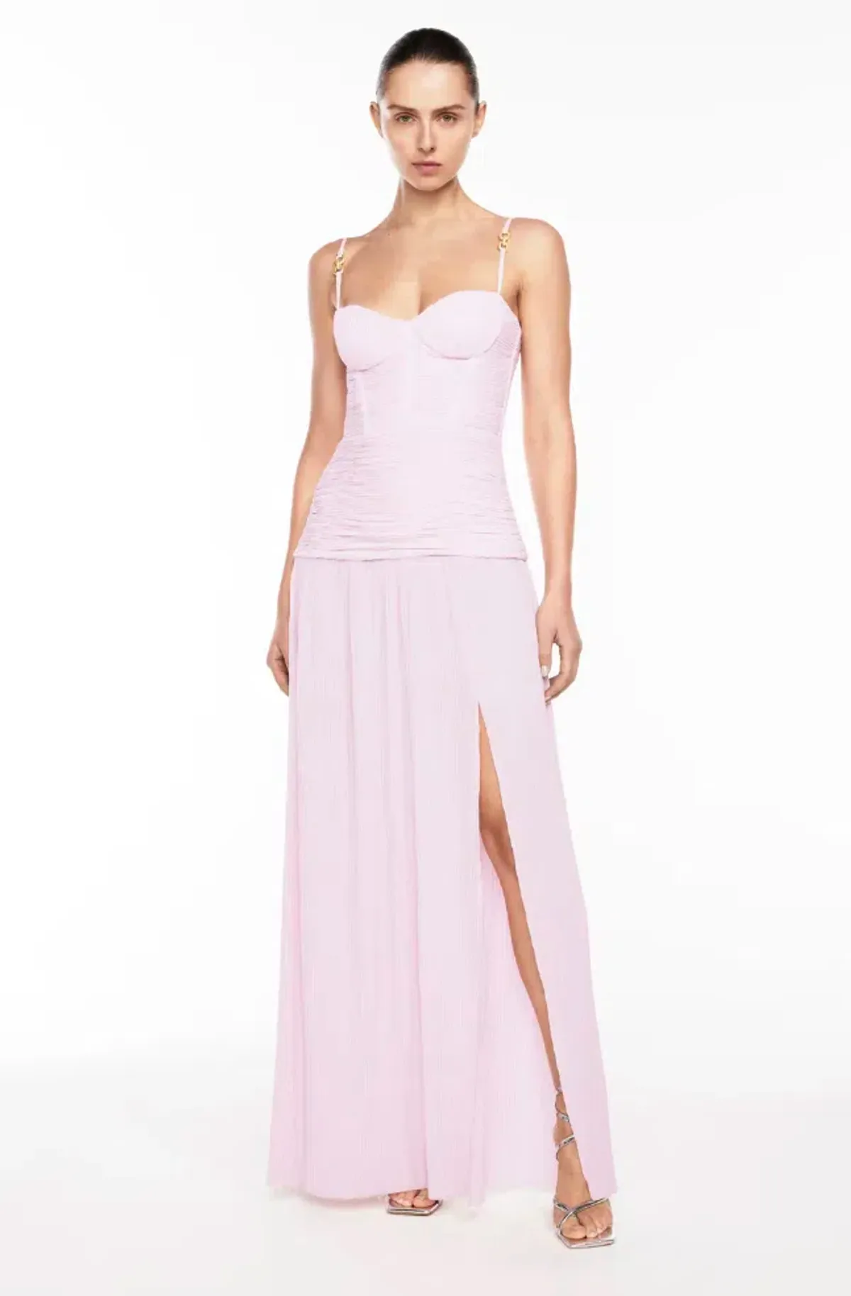 DOUBLE TIME PLEAT DRESS | HYDRANGEA - SIZE 8 for rent on The Volte - main image