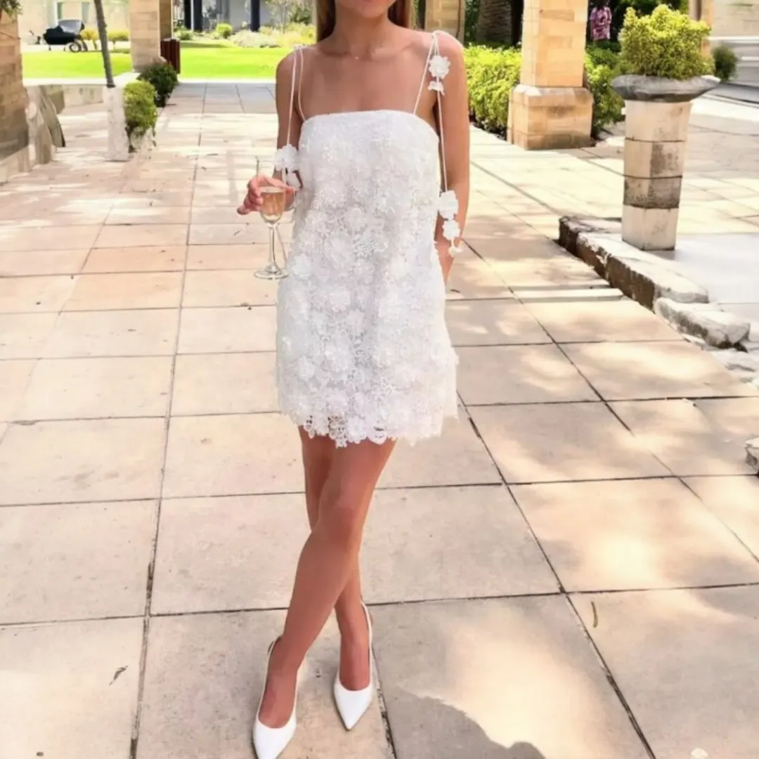 Zimmermann Raie Lace Dress Size 1 / 10 AU for rent on The Volte - main image