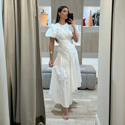 AJE Siren Midi Dress White Size 8 for rent on The Volte - image 1