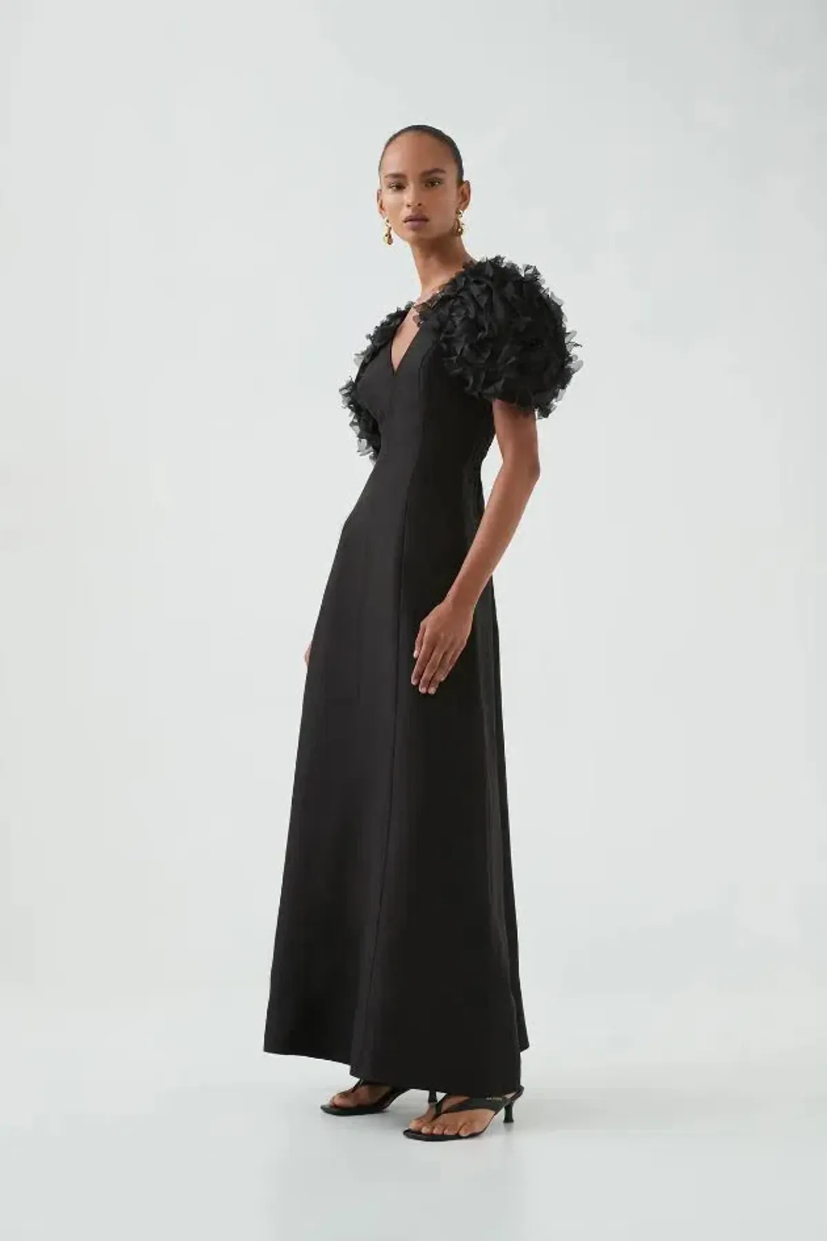 🖤 BRAND NEW AJE Muse Maxi Dress – Black – Size 12 AU Gown 🖤 for rent on The Volte - main image