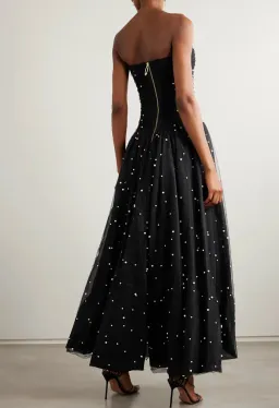 🤍🖤 NEW AJE Juniper Gown – Black & White – Size 8 strapless beaded formal maxi dress 🖤🤍 for rent on The Volte - image 4