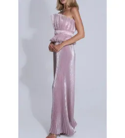 L'idee Masquerade Gown Dusty Shimmer Pink Size 8 for rent on The Volte - image 4