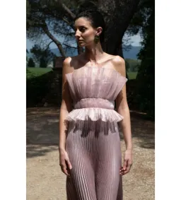L'idee Masquerade Gown Dusty Shimmer Pink Size 8 for rent on The Volte - image 5