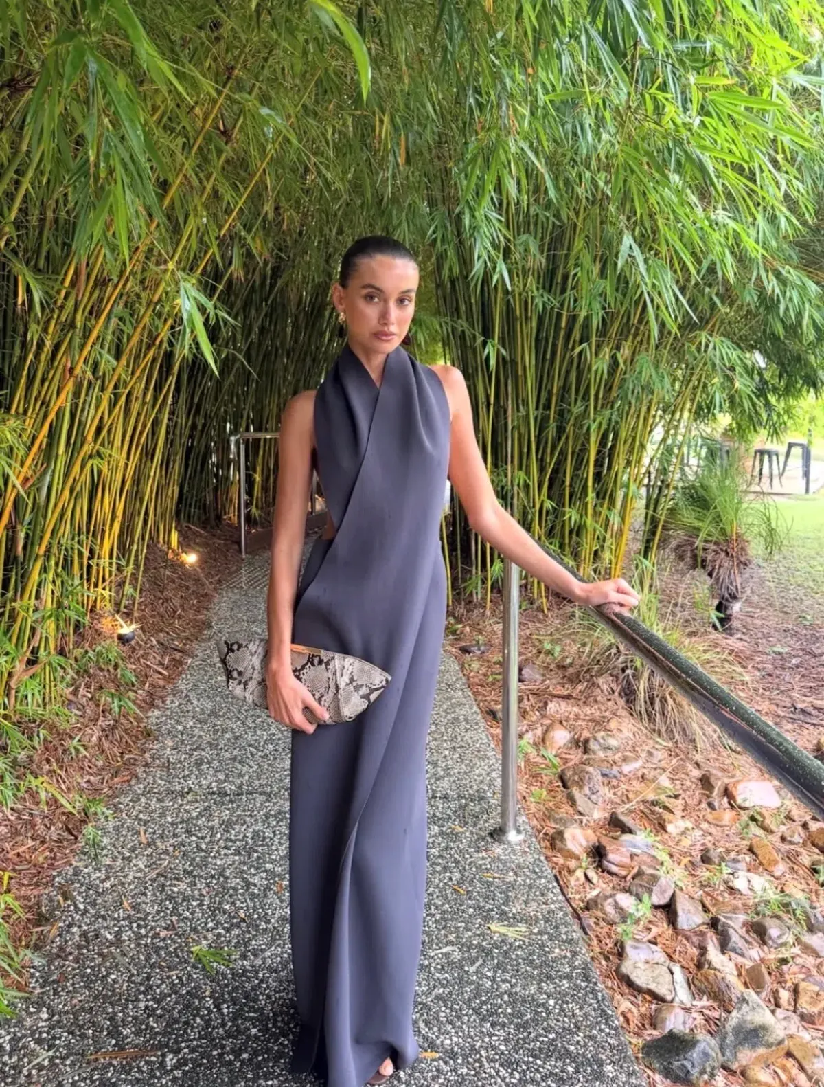 Tojha Dova Dress in Steele XS  for rent on The Volte - main image