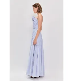 Aje Aquiline Gown in French Blue Size AU10 for rent on The Volte - image 3