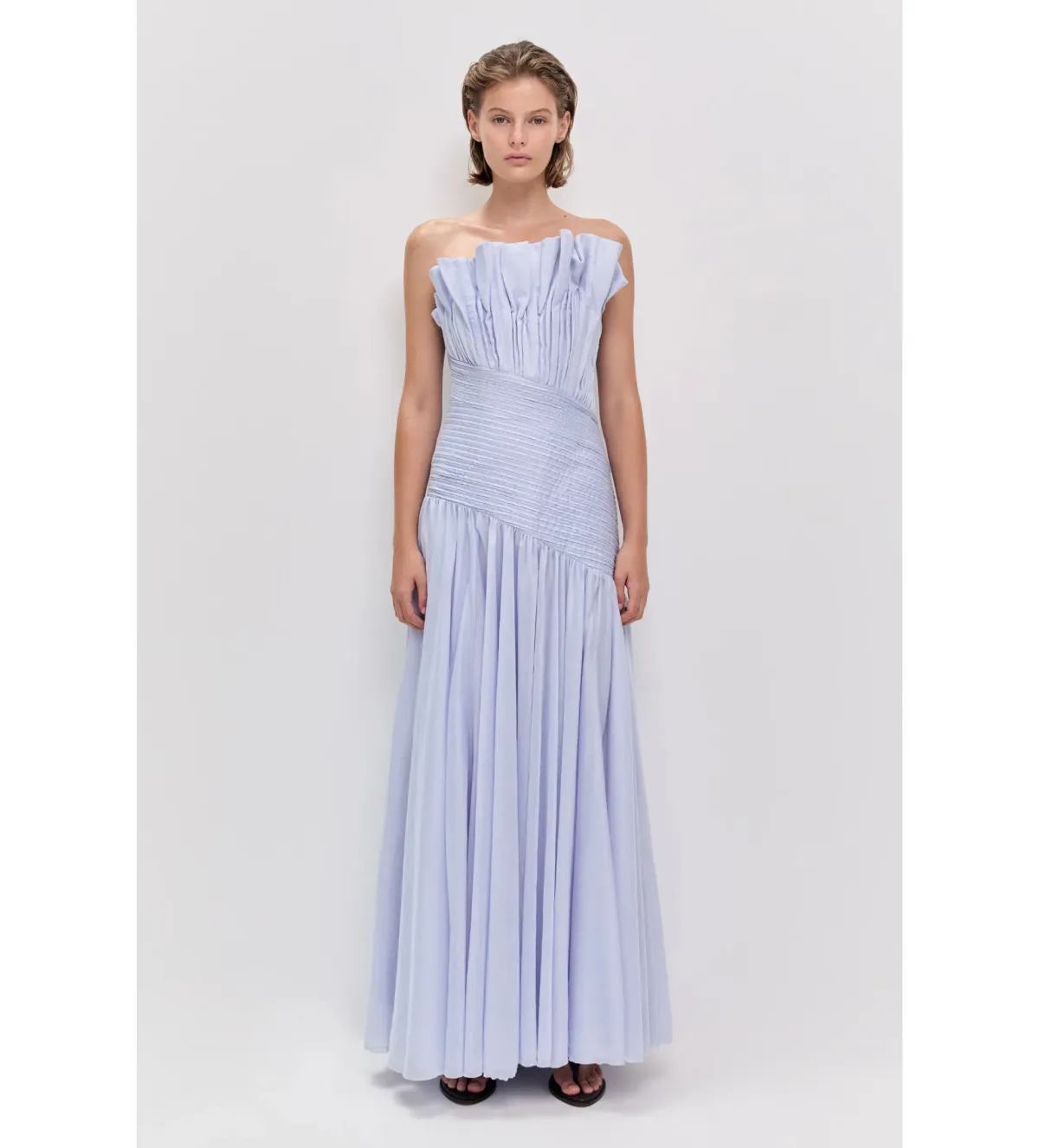 Aje Aquiline Gown in French Blue Size AU10 for rent on The Volte - main image