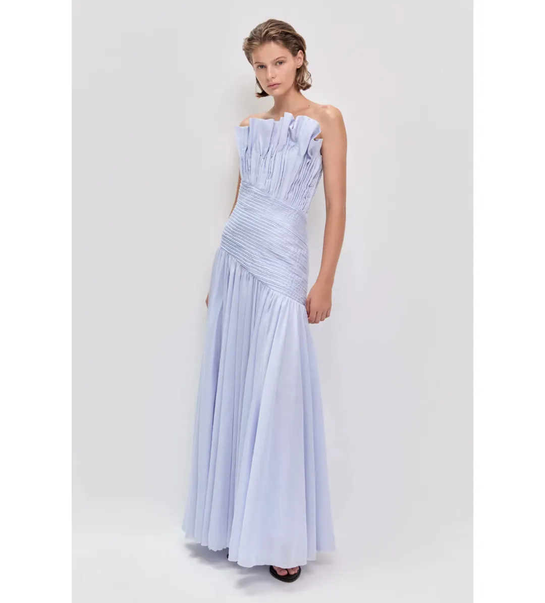 Aje Aquiline Gown in French Blue Size AU10 for rent on The Volte - main image