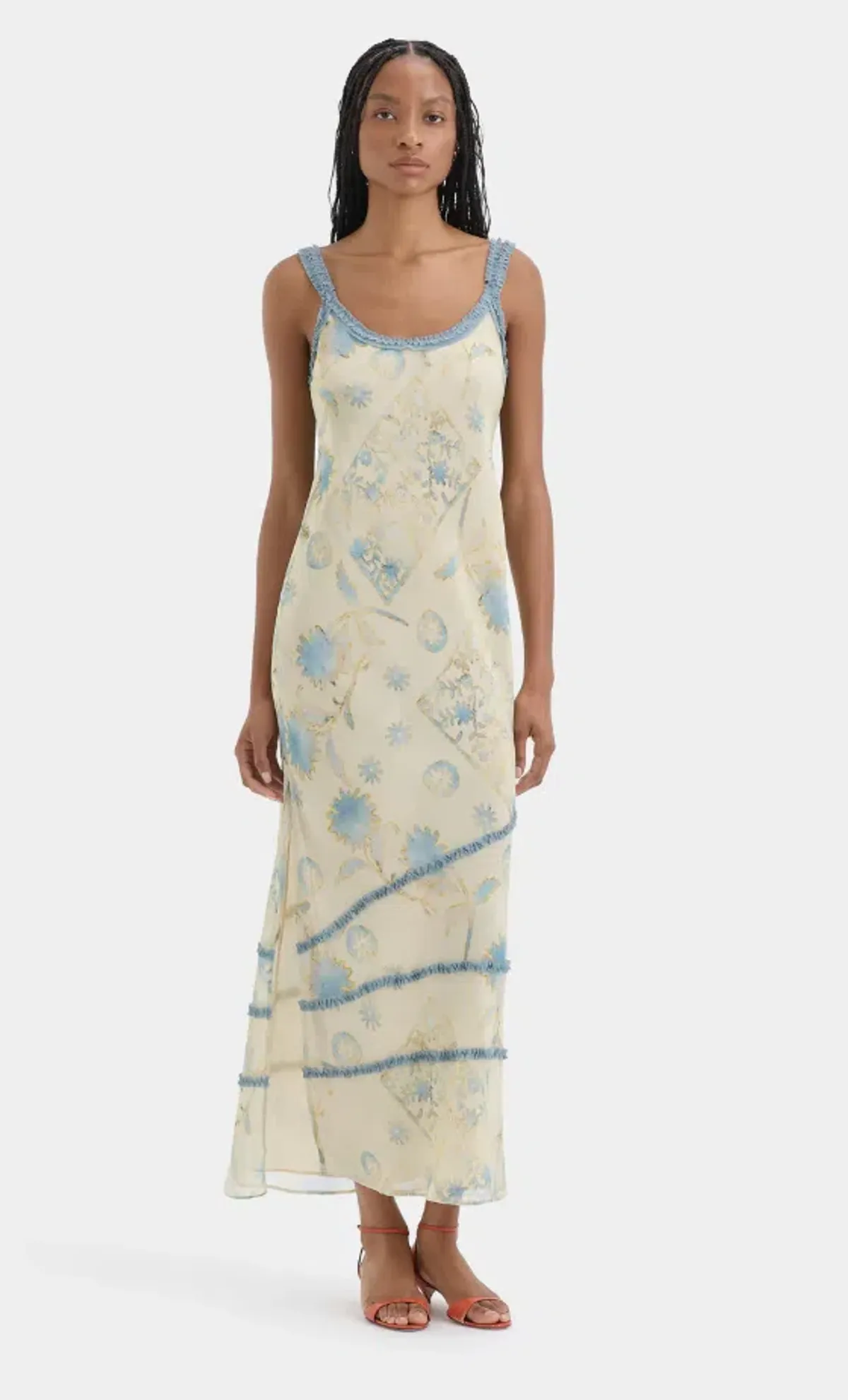 Sir the Label Cecile Ruffle Slip Dress Size 1 for rent on The Volte - main image