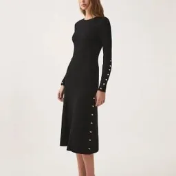 Aje Lia Midi Dress Black - Size XS  for rent on The Volte - image 2