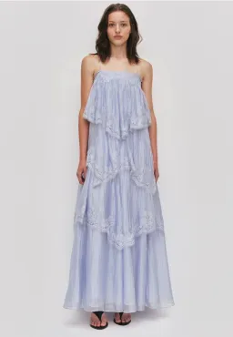 Aje Ophelia Lace Gown Size 14 French Blue for rent on The Volte - image 1