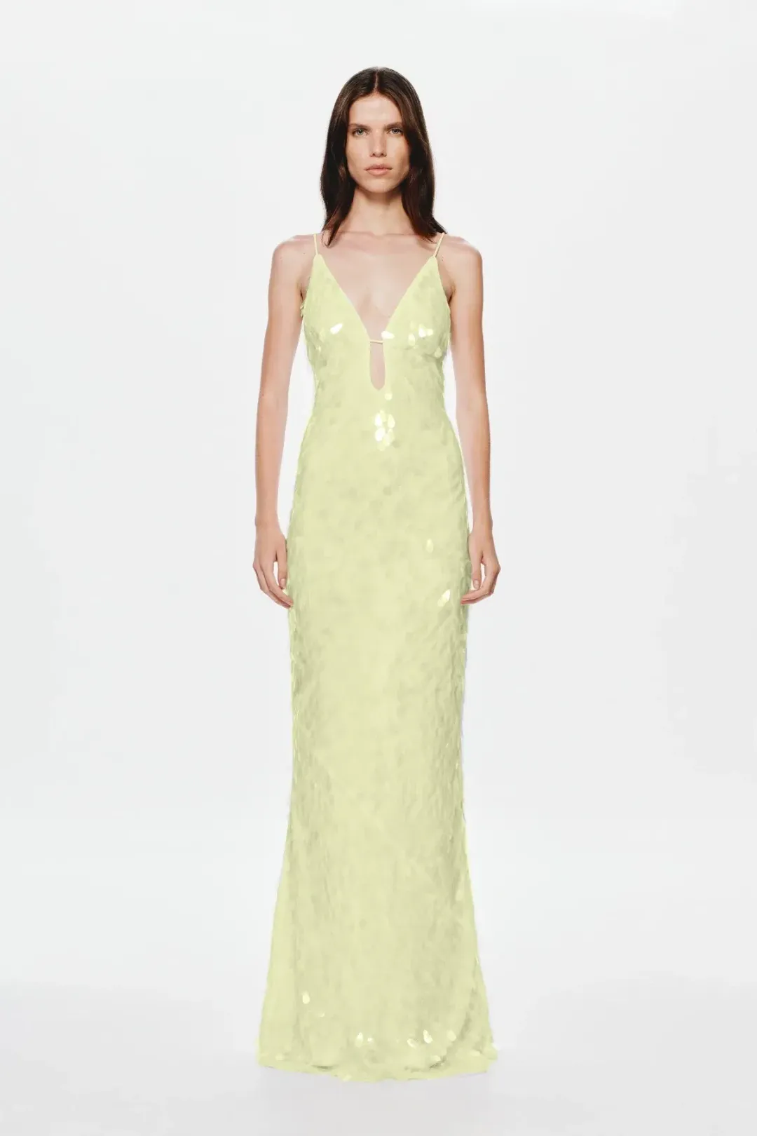 Misha Sapphire yellow gown size S for rent on The Volte - main image
