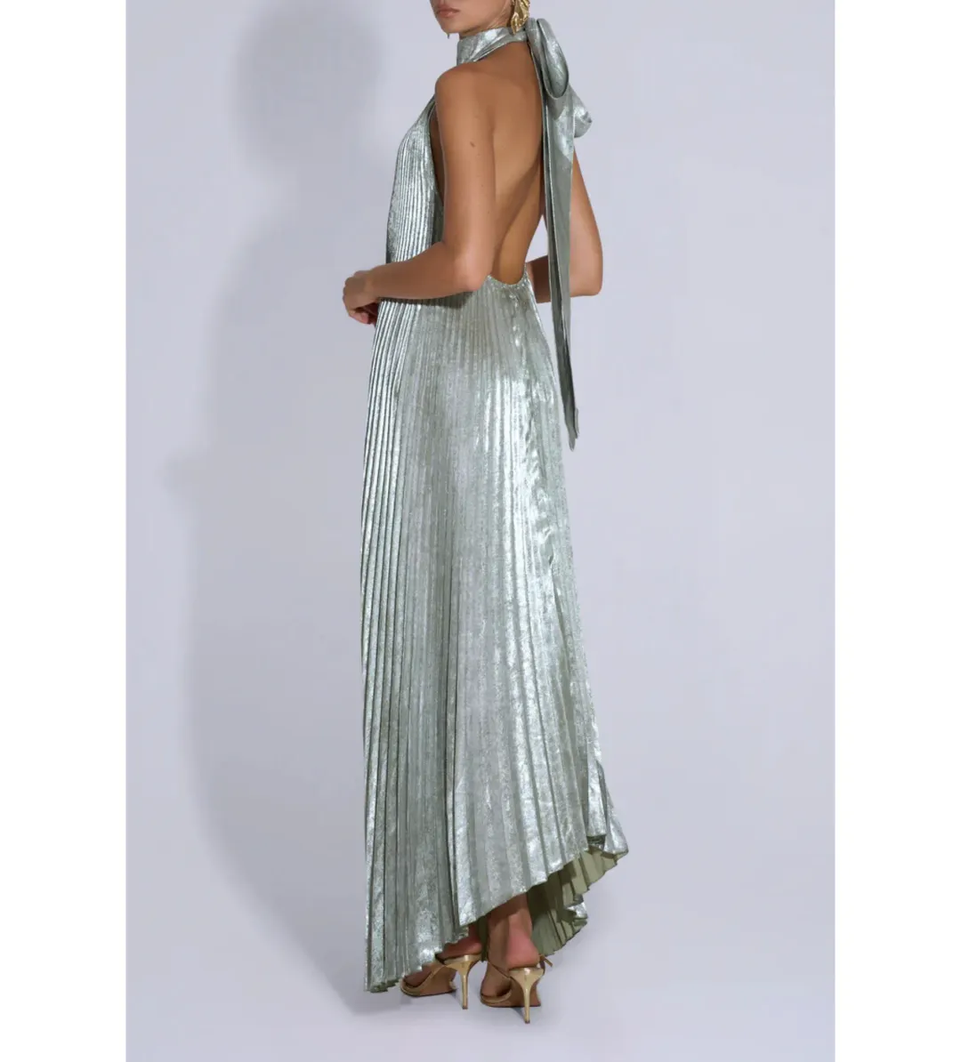 L'idee Opera Gown Sage Shimmer Size 8 for rent on The Volte - main image