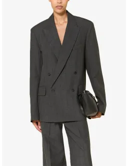 The Frankie Shop Newark Plaid Double Breasted Blazer XXS for rent on The Volte - image 1
