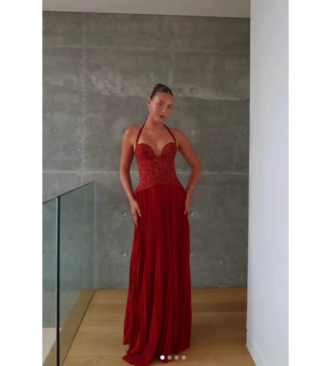 Fenity Gaia Maxi Dress Red Size 8 for rent on The Volte - main image