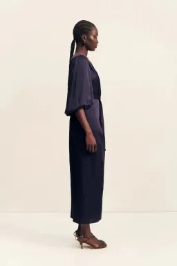 Shona Joy Lumiere Tie Front One Shoulder Midi - Night Sky / Size 18 for rent on The Volte - image 3