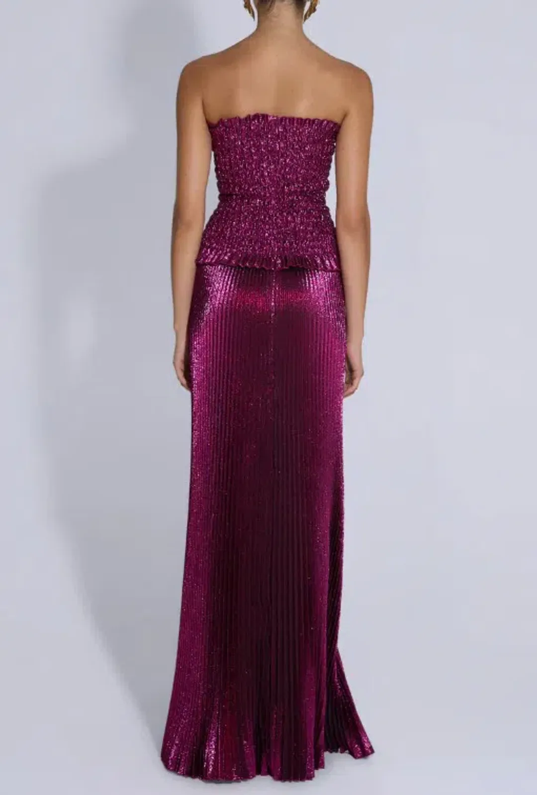 L'IDEE Maya Gown Dress Sangria Glitter Size 8 for rent on The Volte - main image