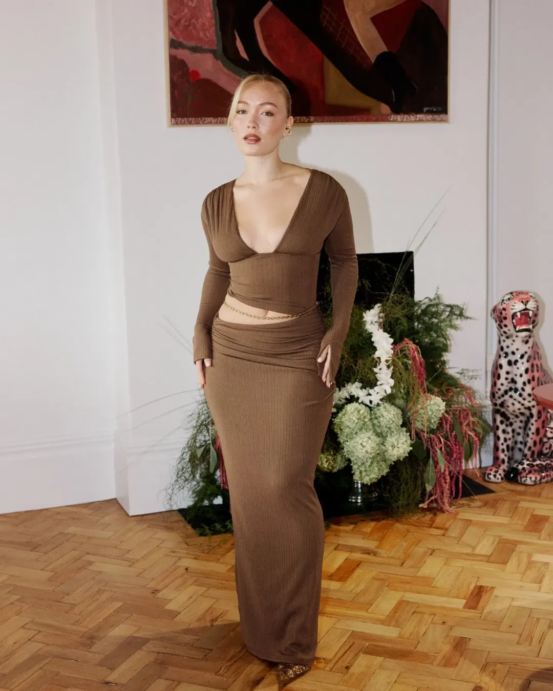Benni Agnes Maxi Chocolate Brown Size 12 for rent on The Volte - main image