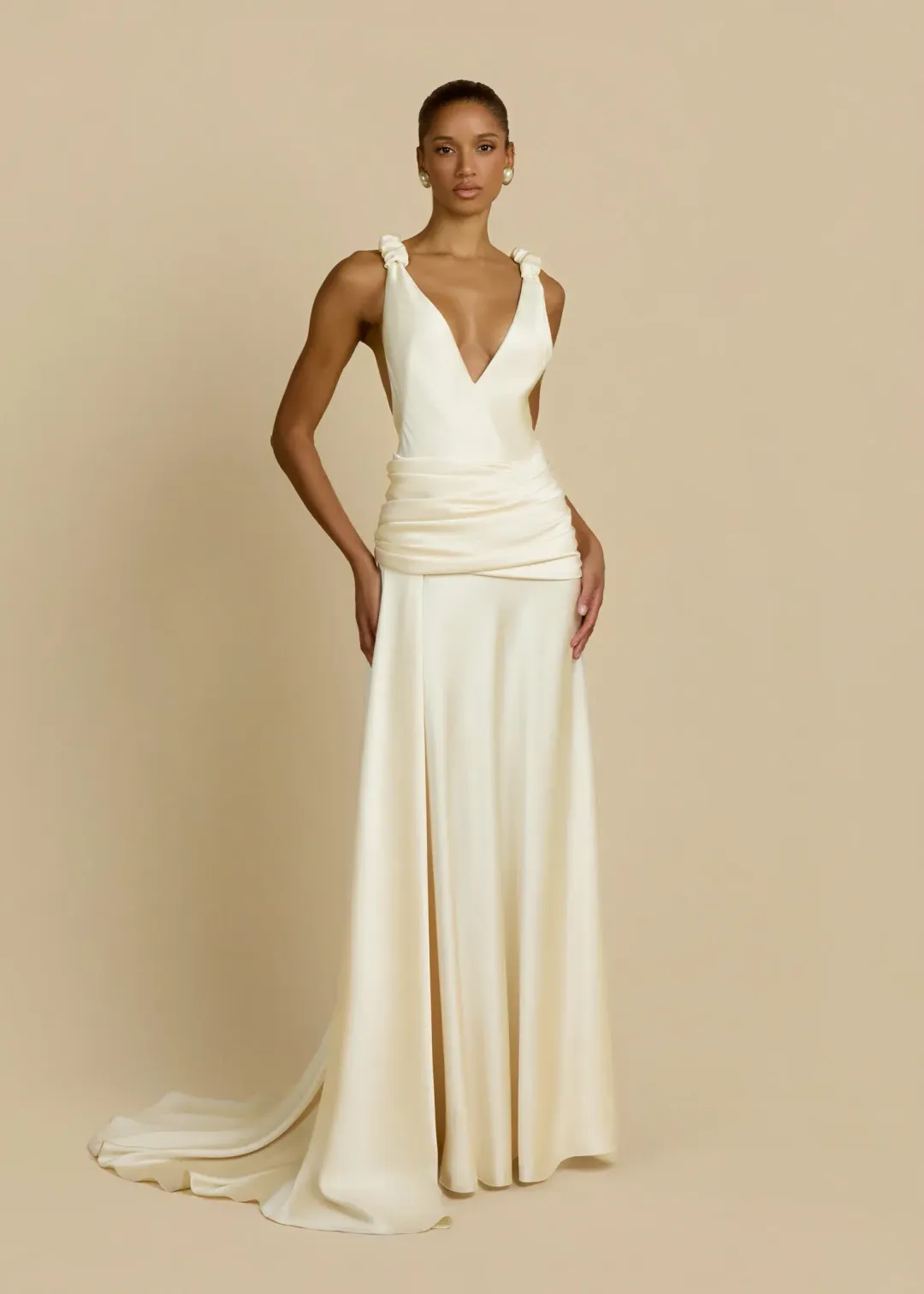 Arcina Ori MADALENA DRESS CREAM Size M for rent on The Volte - main image