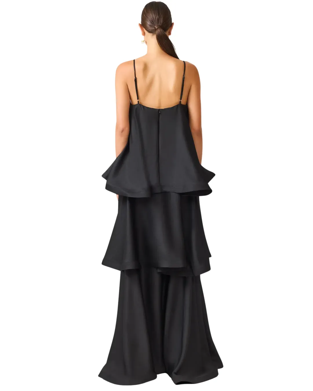 Elliatt Tilly Tiered Maxi Dress Black Size XL for rent on The Volte - main image