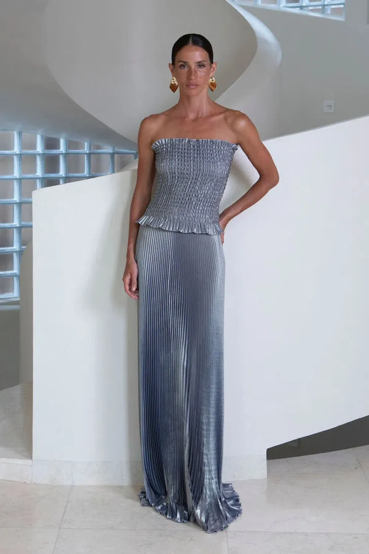 Lidee Maya Gown size 8 Liquid Shimmer  for rent on The Volte - main image