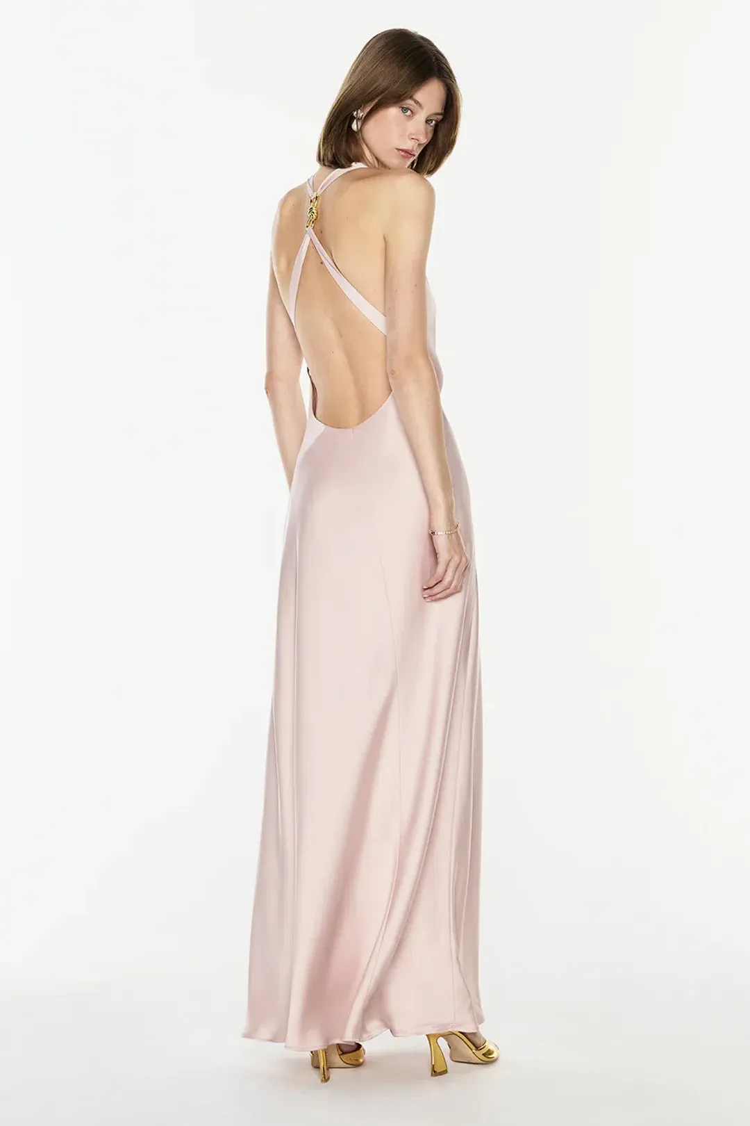 Manning Cartell Charmed Cowl Slip Dress Rose Pink Size 12 for rent on The Volte - main image