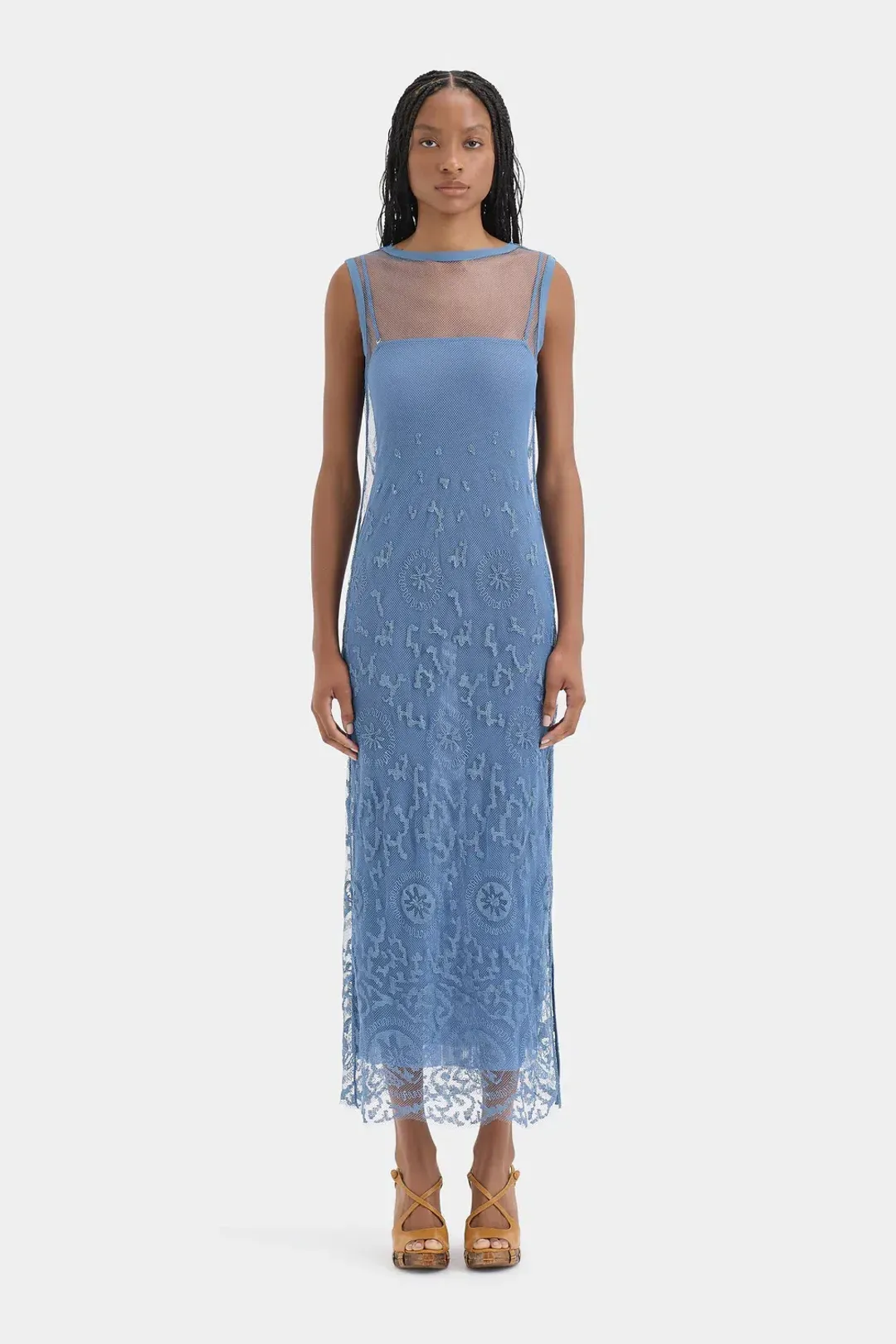 Sir the Label Leif Maxi Dress Sea Blue Size 4 for rent on The Volte - main image