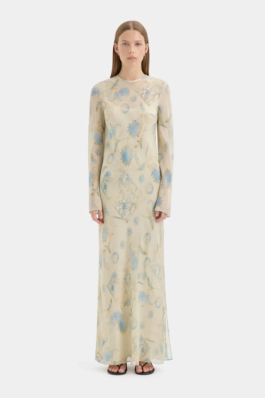 Sir the Label Cecile Long Sleeve Dress Eira Butter Size 1 for rent on The Volte - main image